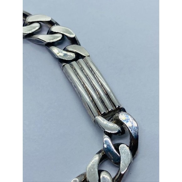 Authentic Tiffany & Co Ribbed Bar Curved Link Bracelet 7.25" - Picture 6 of 10